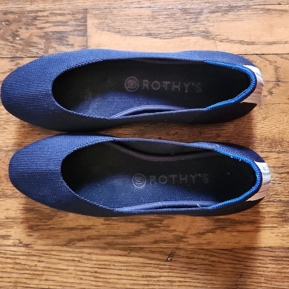ROTHY'S The Square Toe Flats in Navy - Picture 11 of 11